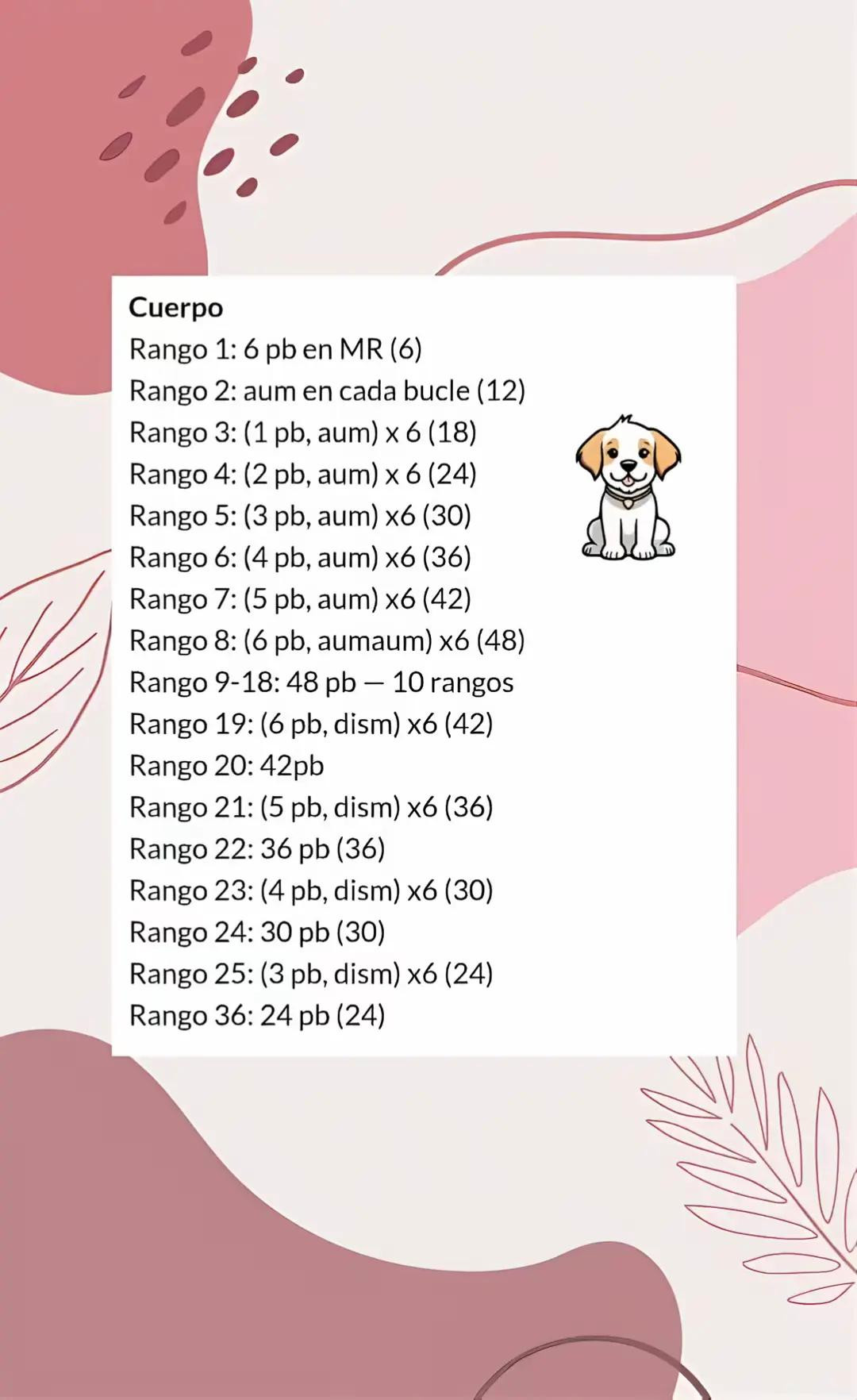 Patrón Gratis Amigurumi Perro Blanco y Marrón