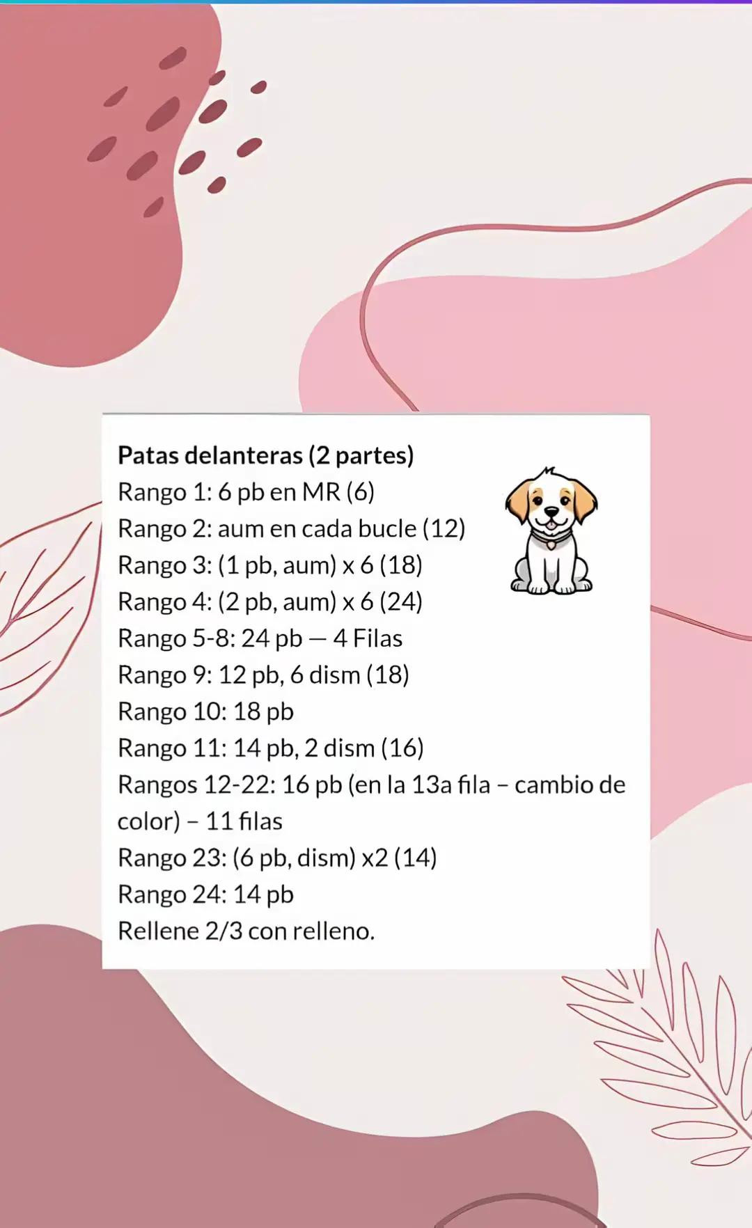 Patrón Gratis Amigurumi Perro Blanco y Marrón