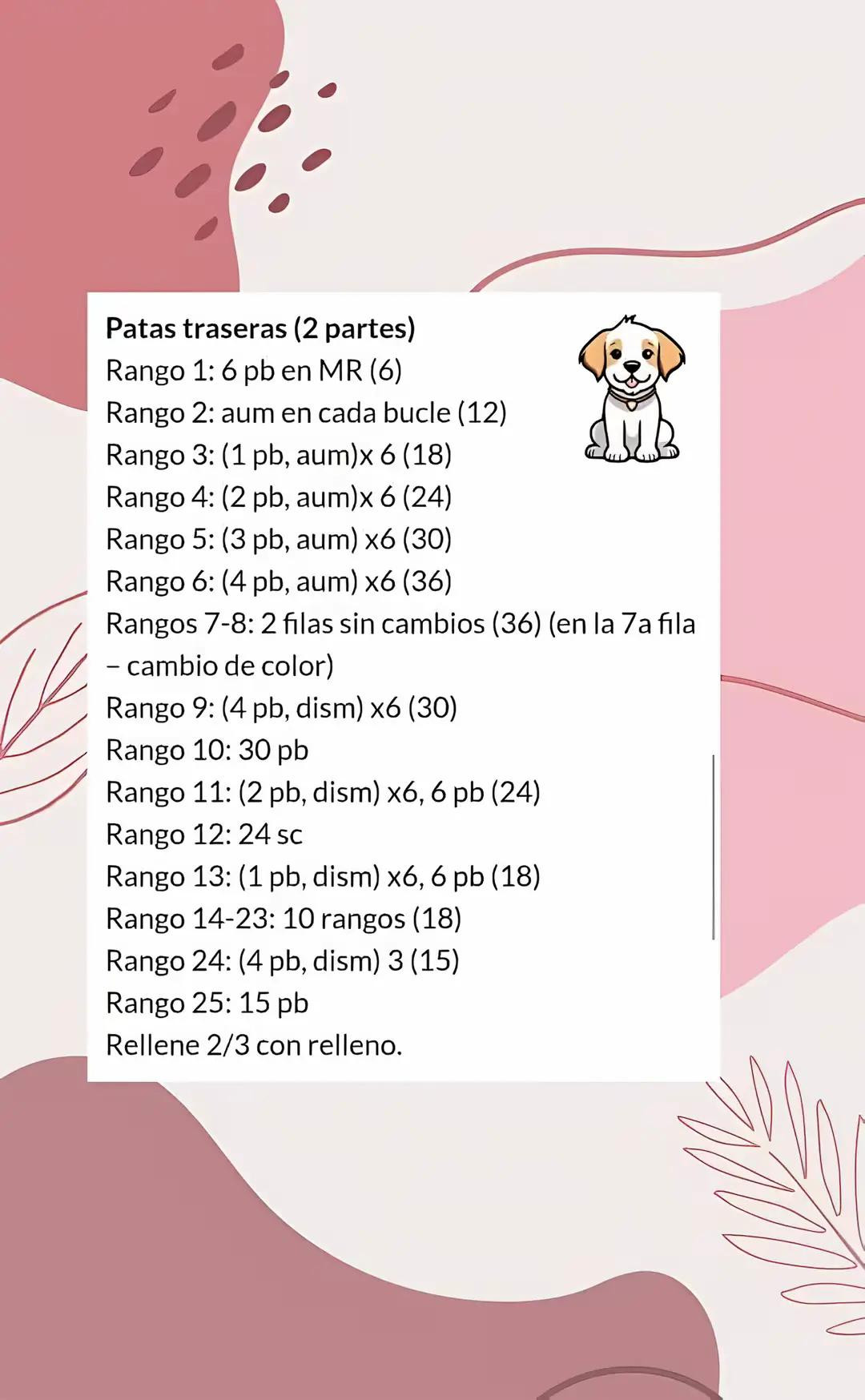 Patrón Gratis Amigurumi Perro Blanco y Marrón