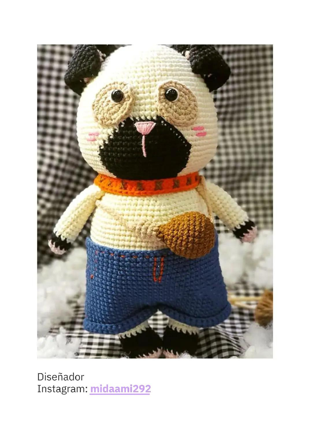 Patrón Gratis Amigurumi Perro Pug Lulu