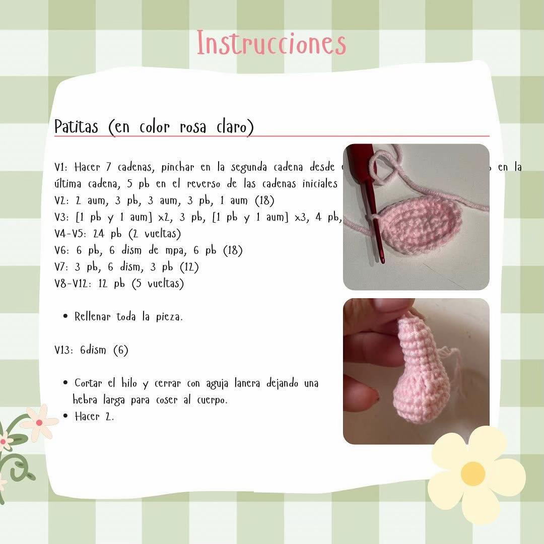 Patrón gratis Amigurumi Piglet rosa
