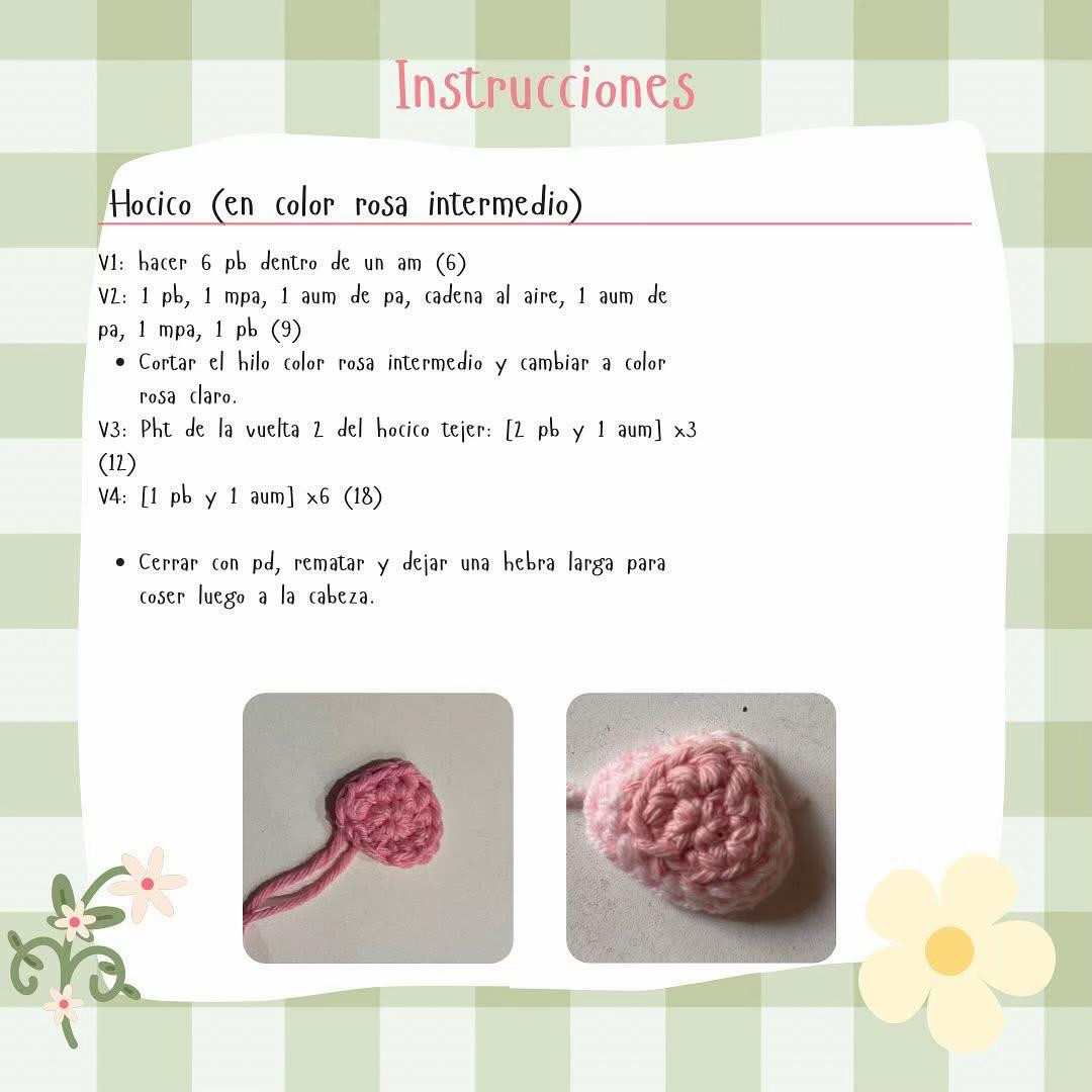 Patrón gratis Amigurumi Piglet rosa