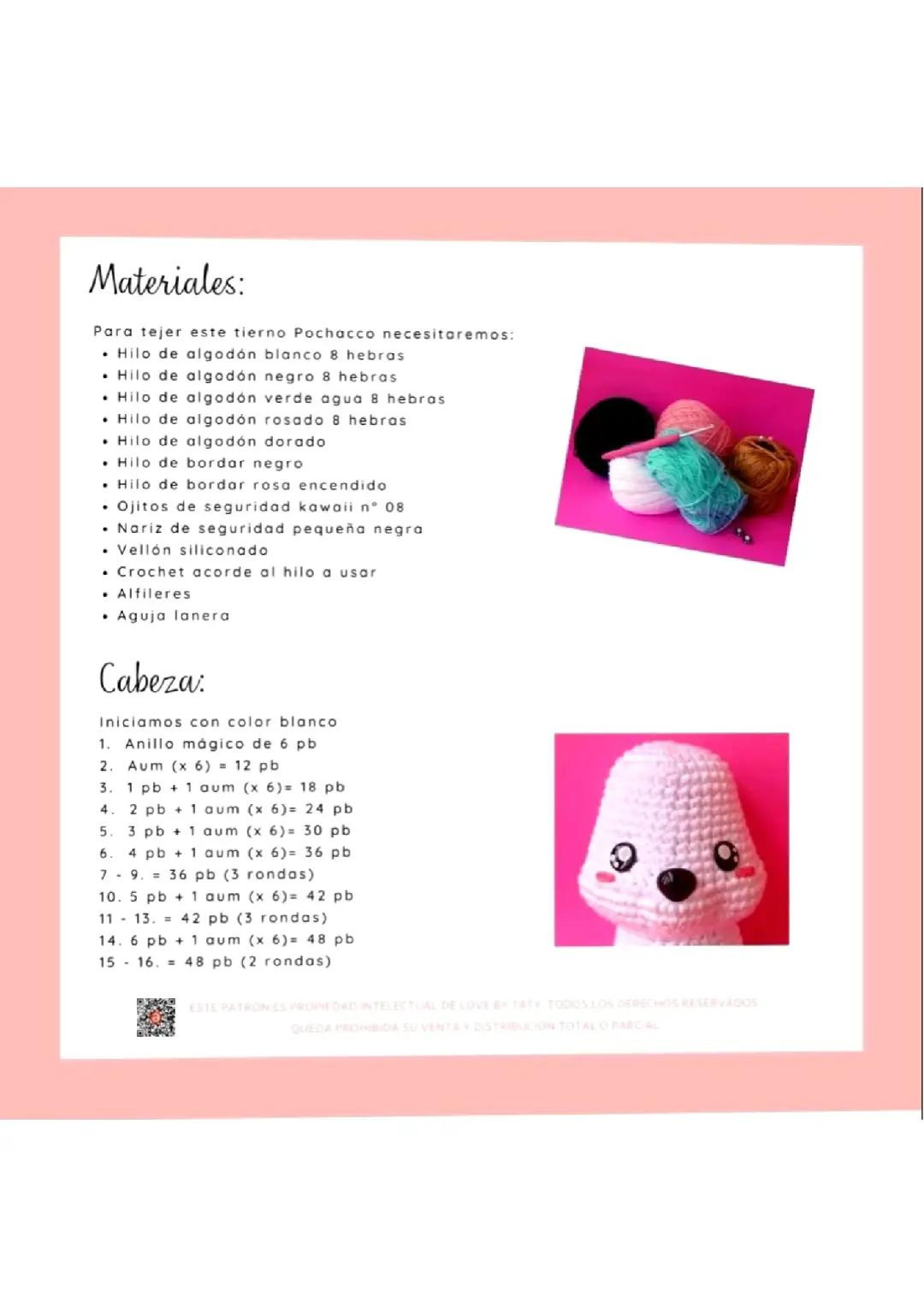 Patrón Gratis Amigurumi Pochacco Navideño con Gorro y Regalo