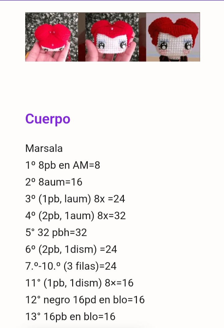 Patrón Gratis Amigurumi Reina de Corazones - Guía Paso a Paso