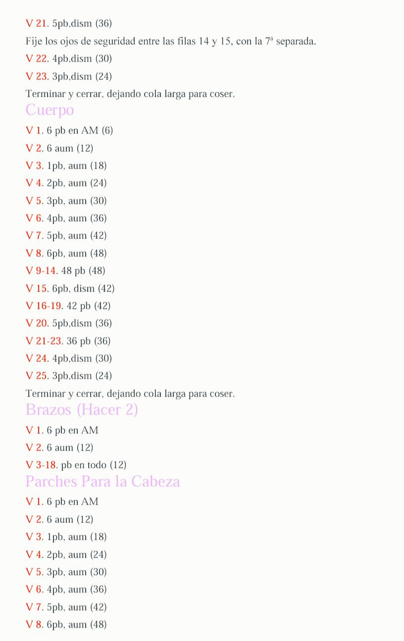 Patron Gratis Amigurumi Vaca Margarita - PDF Tutorial