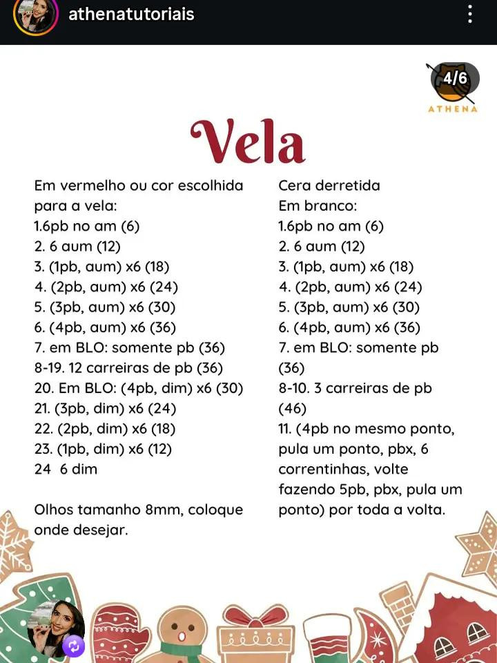 Patrón gratis Amigurumi Vela Navideña derretida