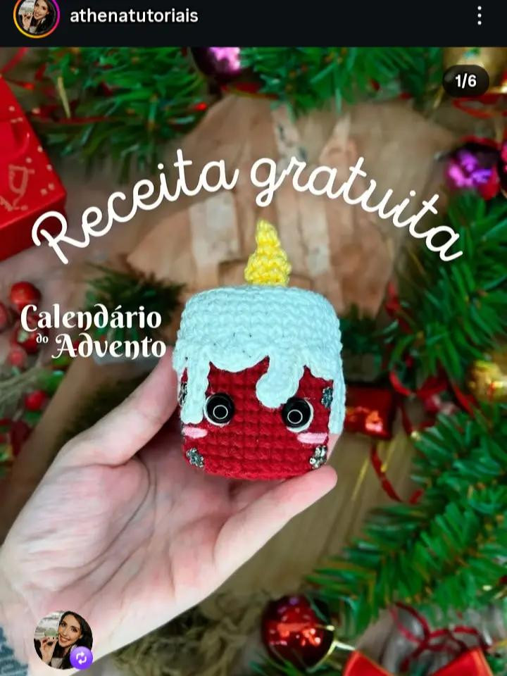 Patrón gratis Amigurumi Vela Navideña derretida