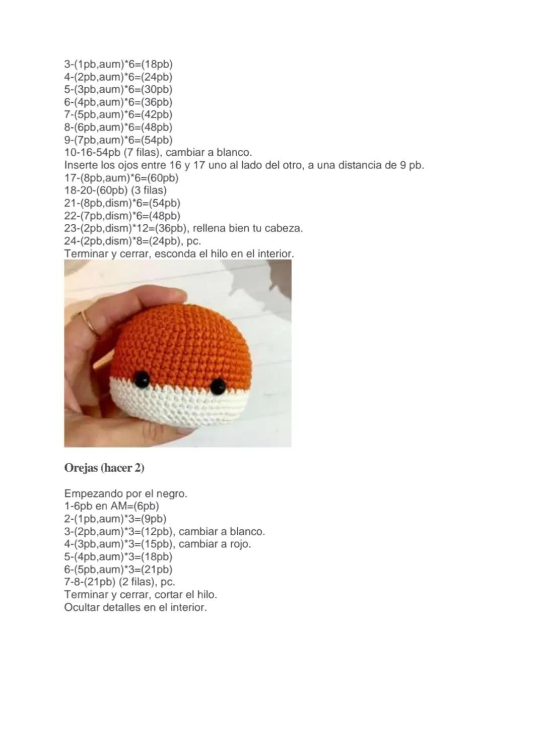 Patrón Gratis Amigurumi Zorro PDF - Gato Naranja Tejer Crochet