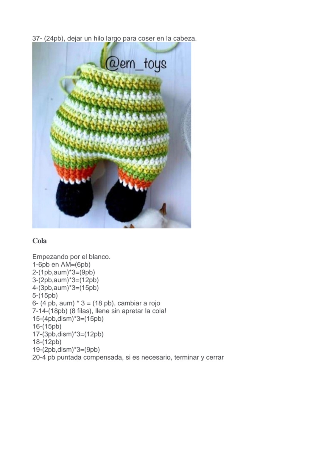 Patrón Gratis Amigurumi Zorro PDF - Gato Naranja Tejer Crochet