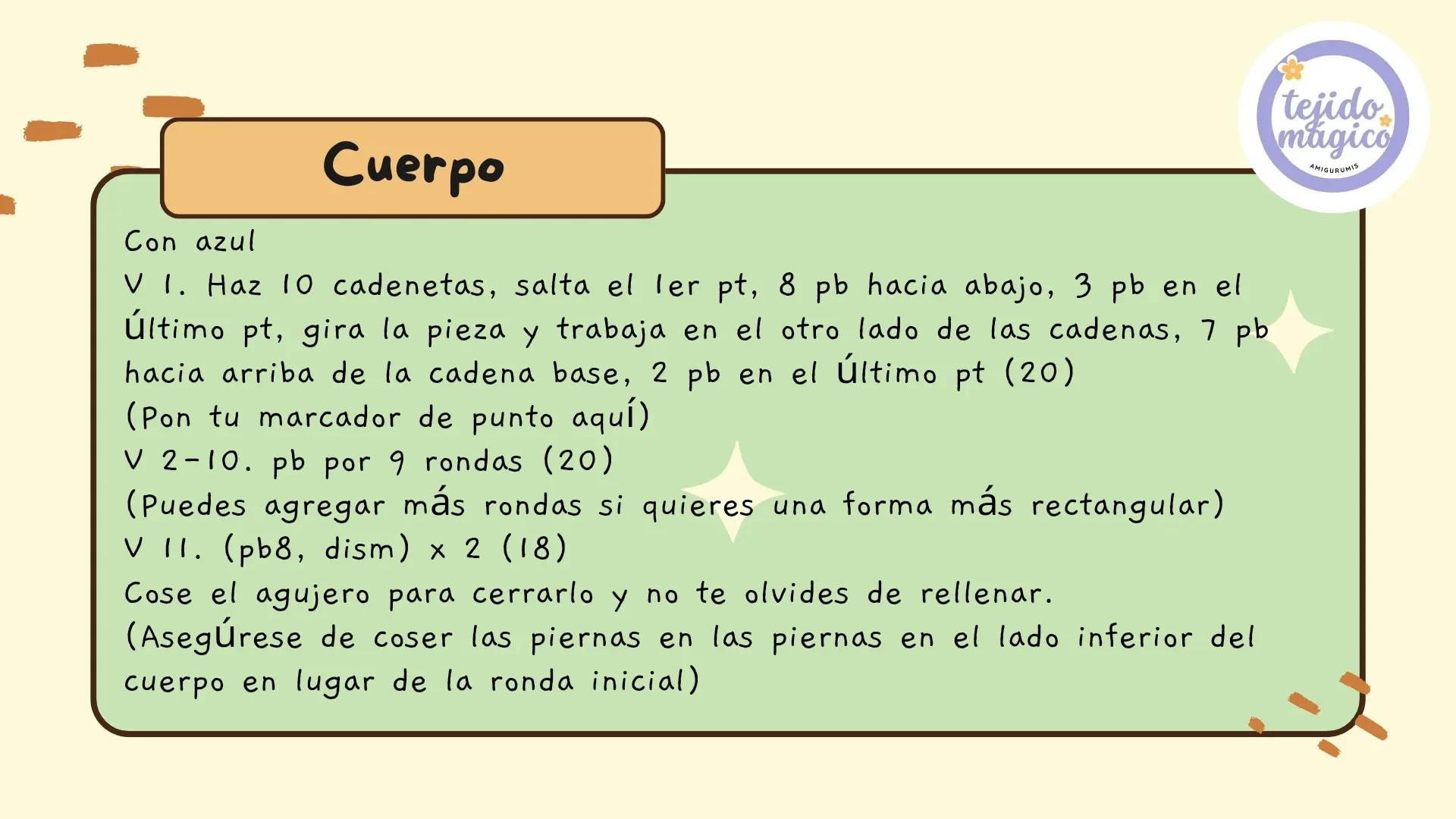 Patrón Gratis Beemo amigurumi: Guía de materiales, abreviaturas y pasos para cuerpo y cara