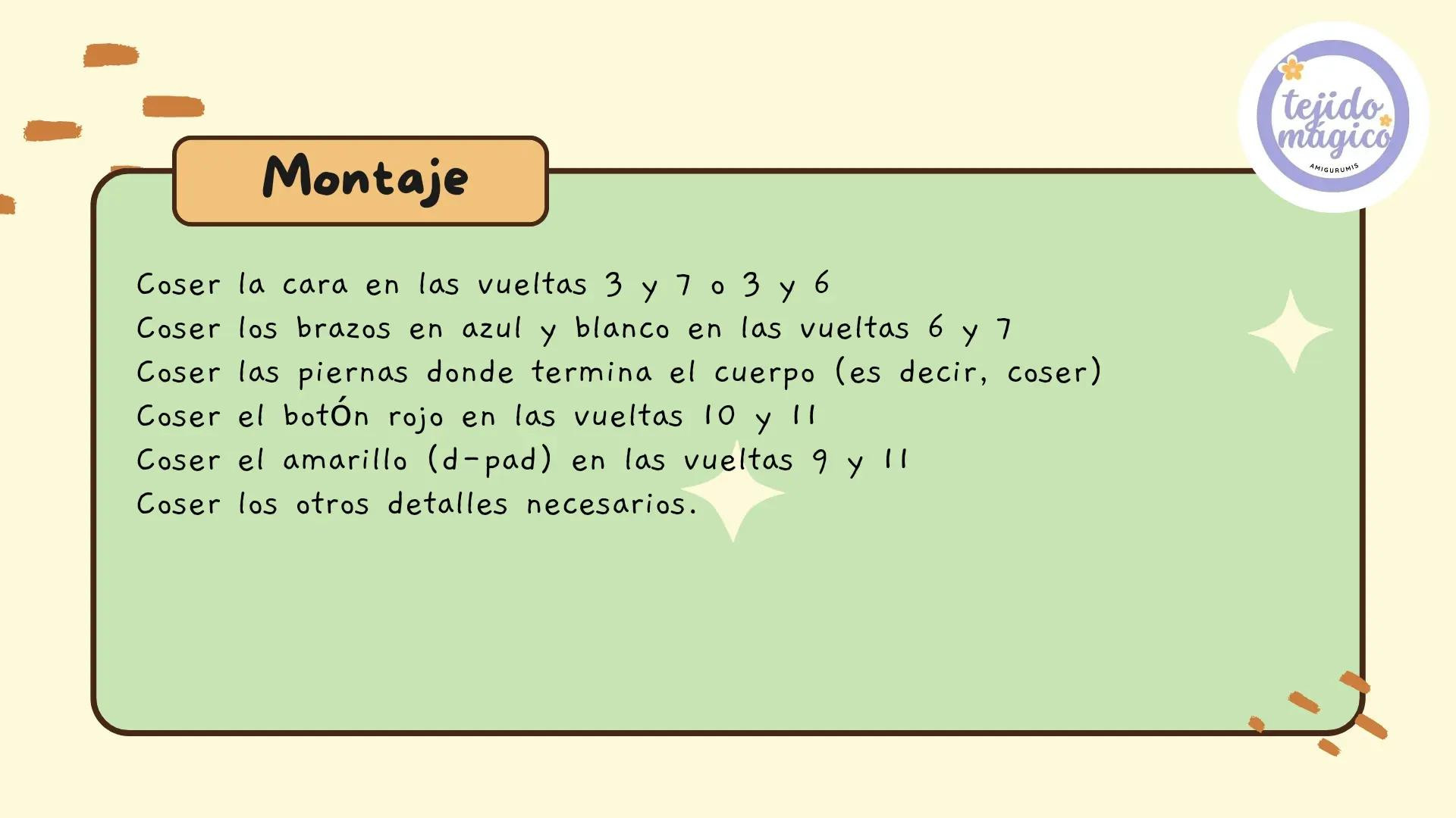 Patrón Gratis Beemo amigurumi: Guía de materiales, abreviaturas y pasos para cuerpo y cara