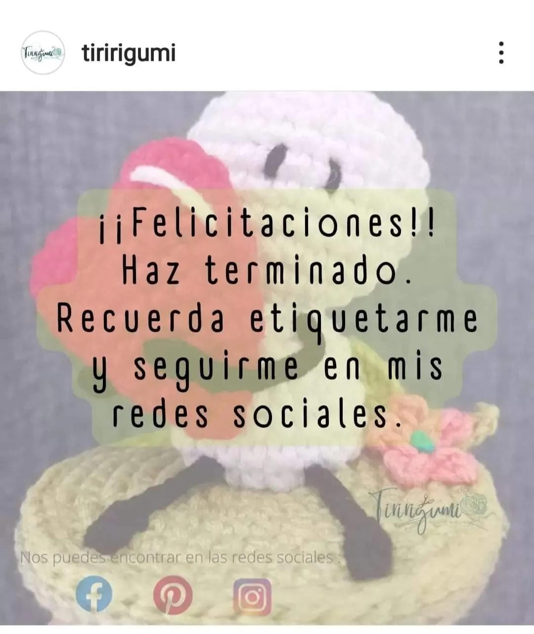 Patrón gratis Bigli amigurumi con corazón rojo y base verde