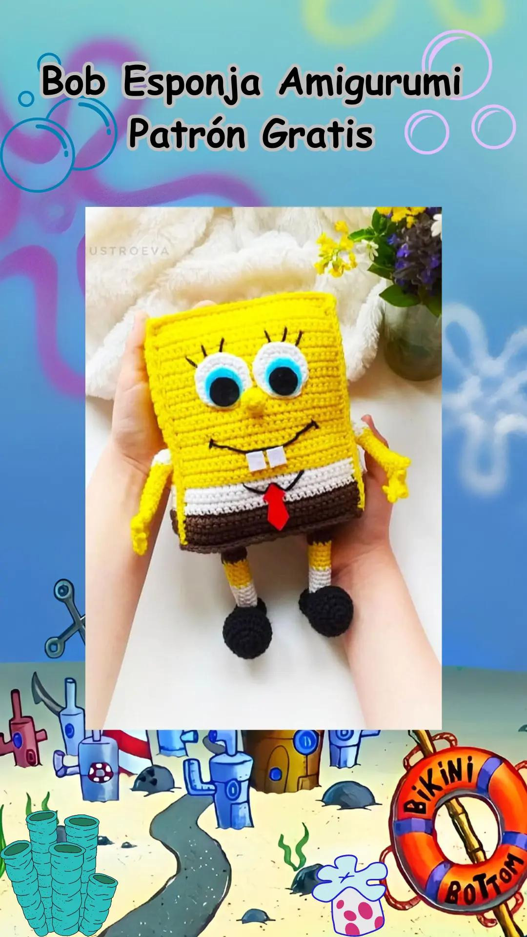 Patrón Gratis Bob Esponja Amigurumi - Guía Paso a Paso