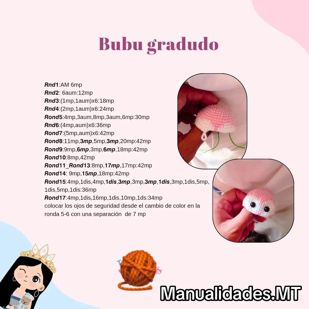 Patrón gratis Búho graduado amigurumi