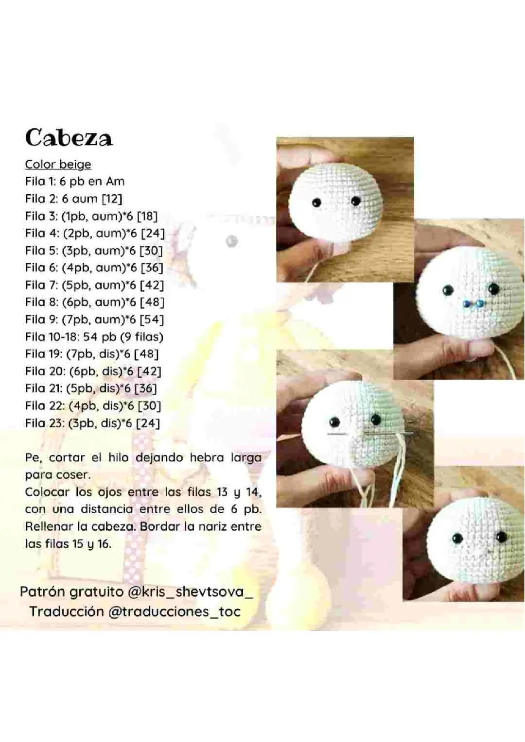 Patrón Gratis Búp bê Amigurumi với Tai Thỏ