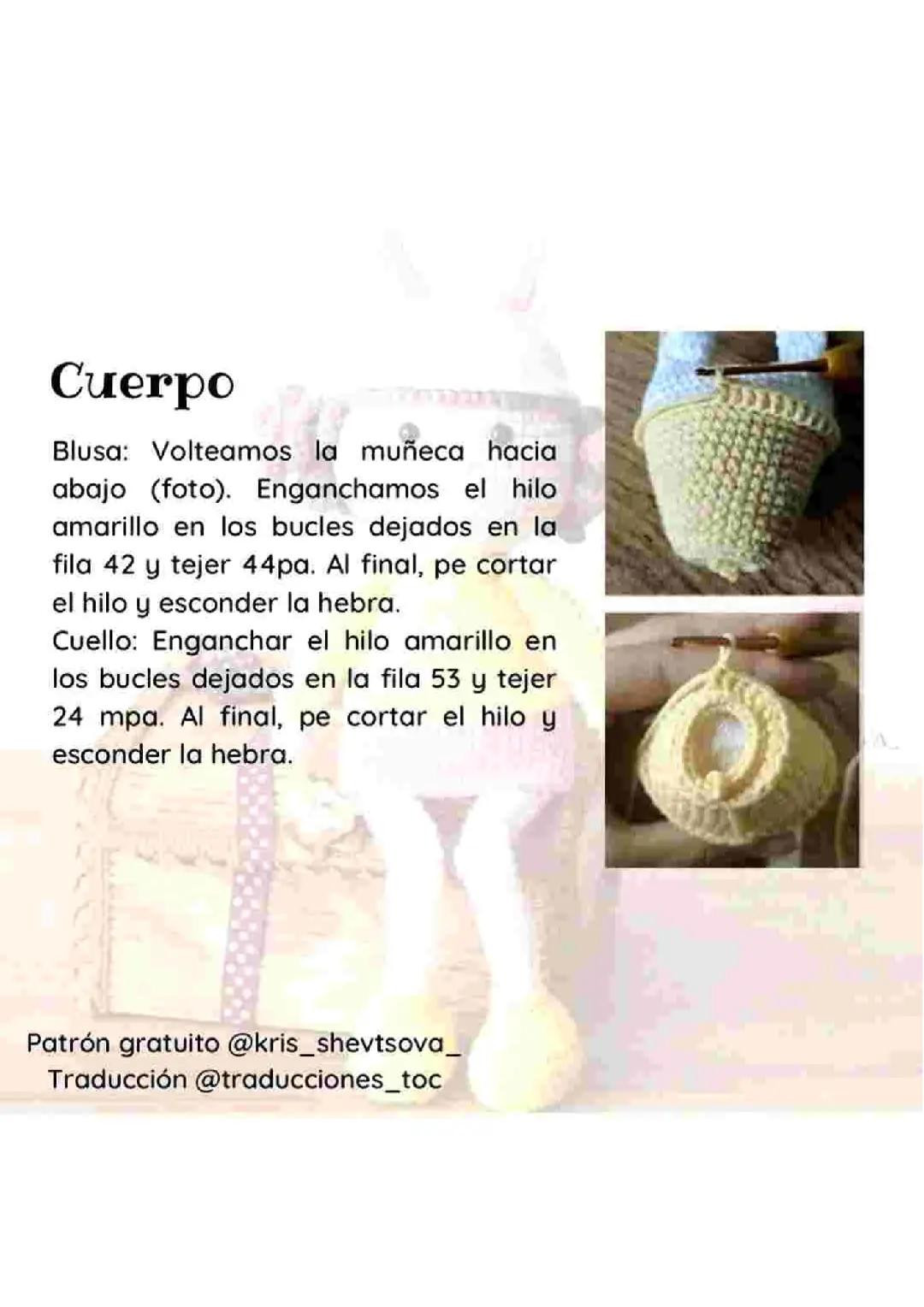 Patrón Gratis Búp bê Amigurumi với Tai Thỏ