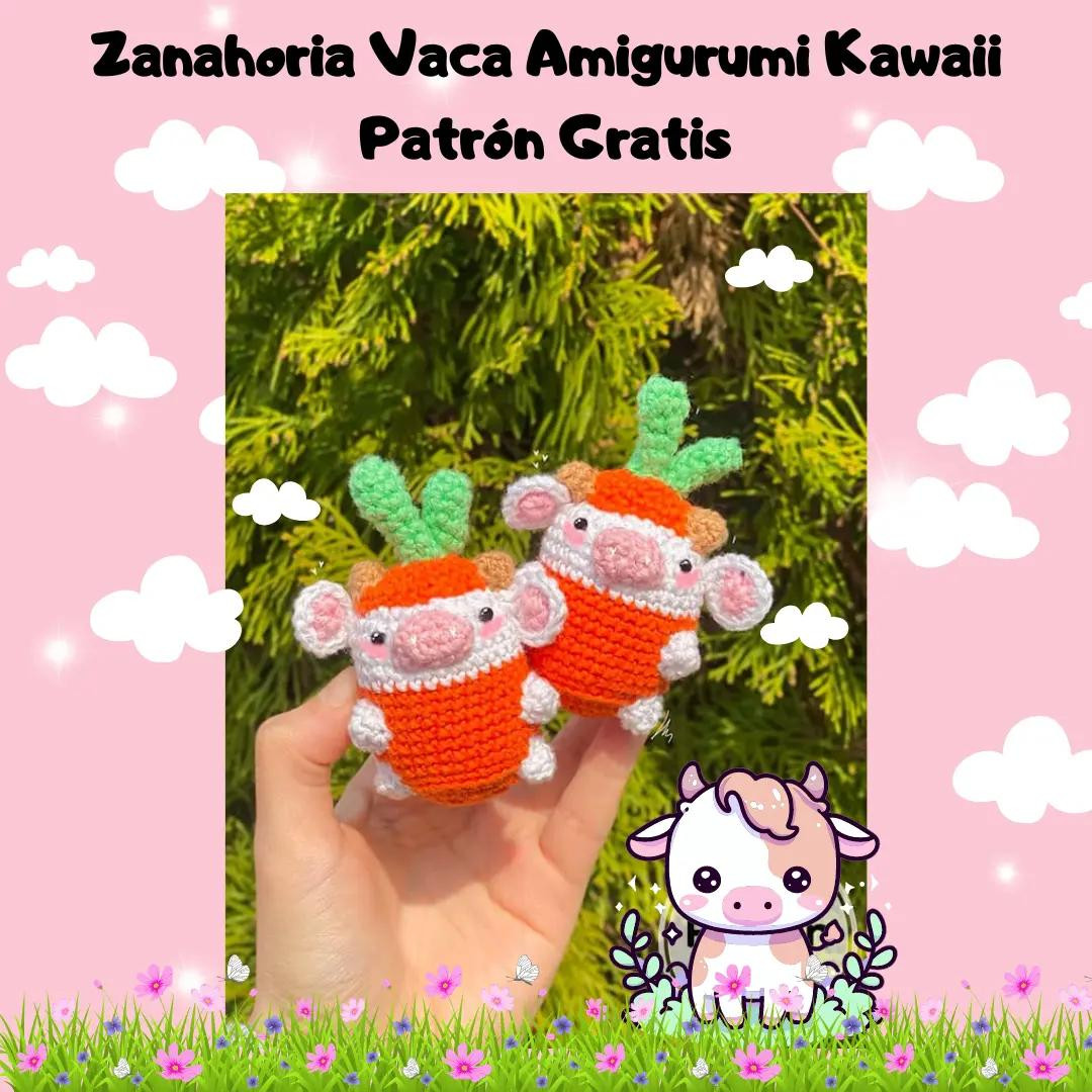 Patrón Gratis: Búp bê bò mặc trang phục cà rốt dễ thương