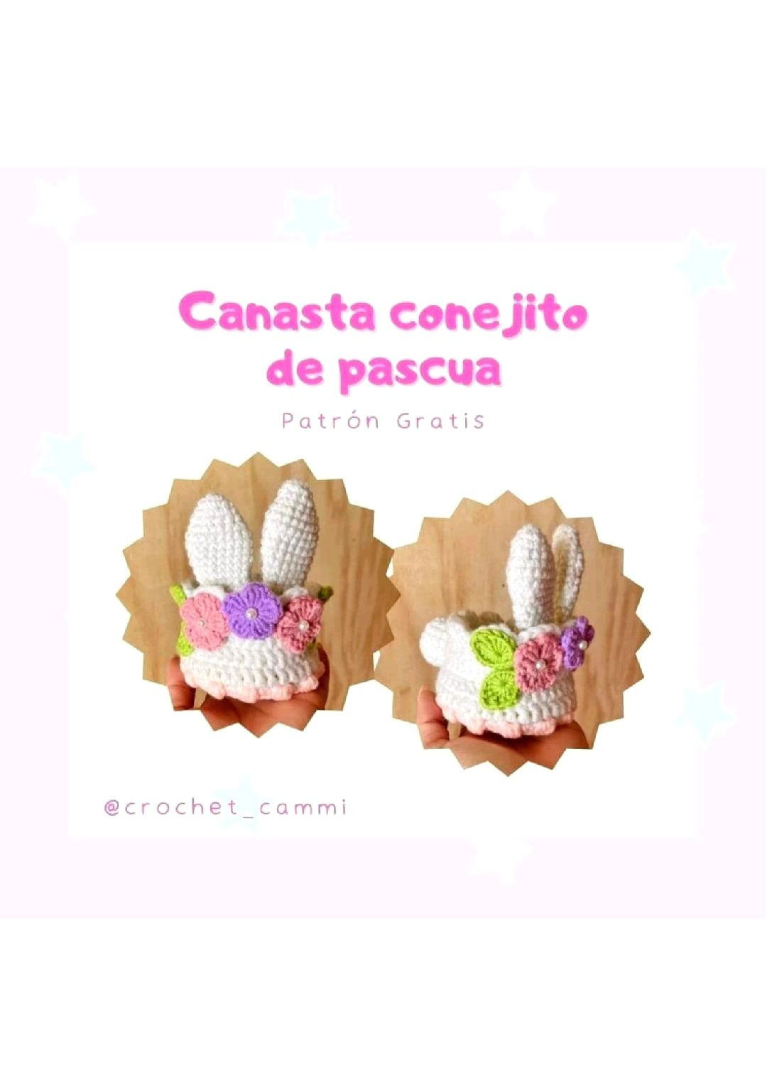 Patrón Gratis Canasta Conejito de Pascua Móc Len