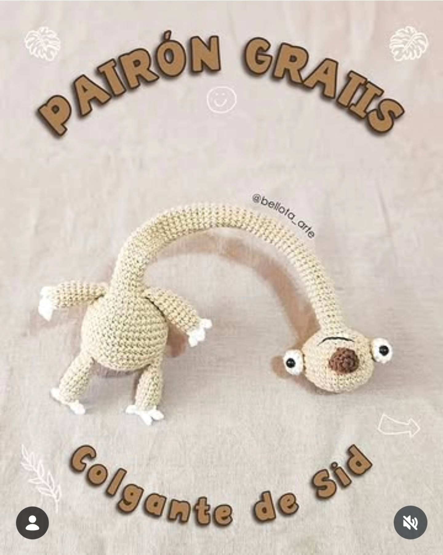 Patrón Gratis: Colgante de Sid - Loro Amigurumi Móc Len
