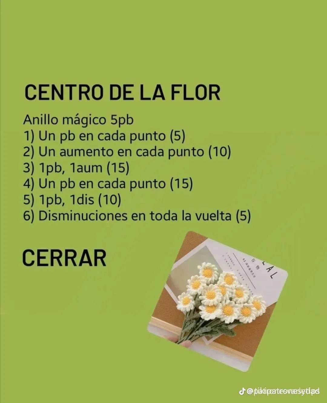 Patrón Gratis: Cómo Hacer Flores de Girasol Mochadas Blancas y Amarillas