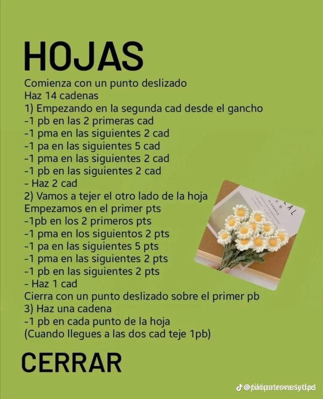 Patrón Gratis: Cómo Hacer Flores de Girasol Mochadas Blancas y Amarillas