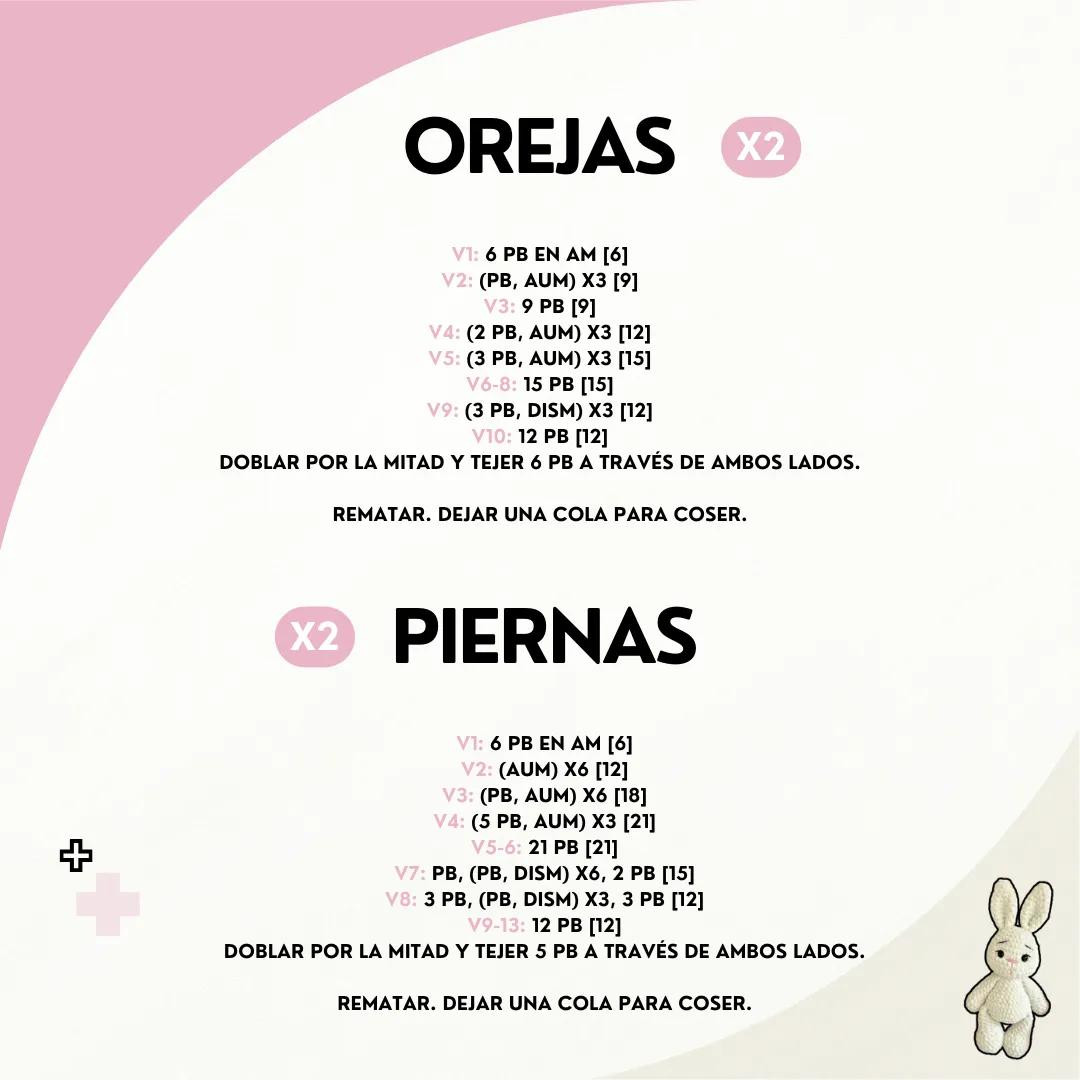 Patrón gratis Conejito Amigurumi: Guía paso a paso con materiales