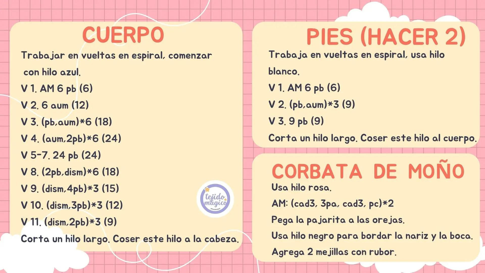 Patrón Gratis Conejito Amigurumi: Tutorial Completo de Móc Len con Abreviaturas y Materiales