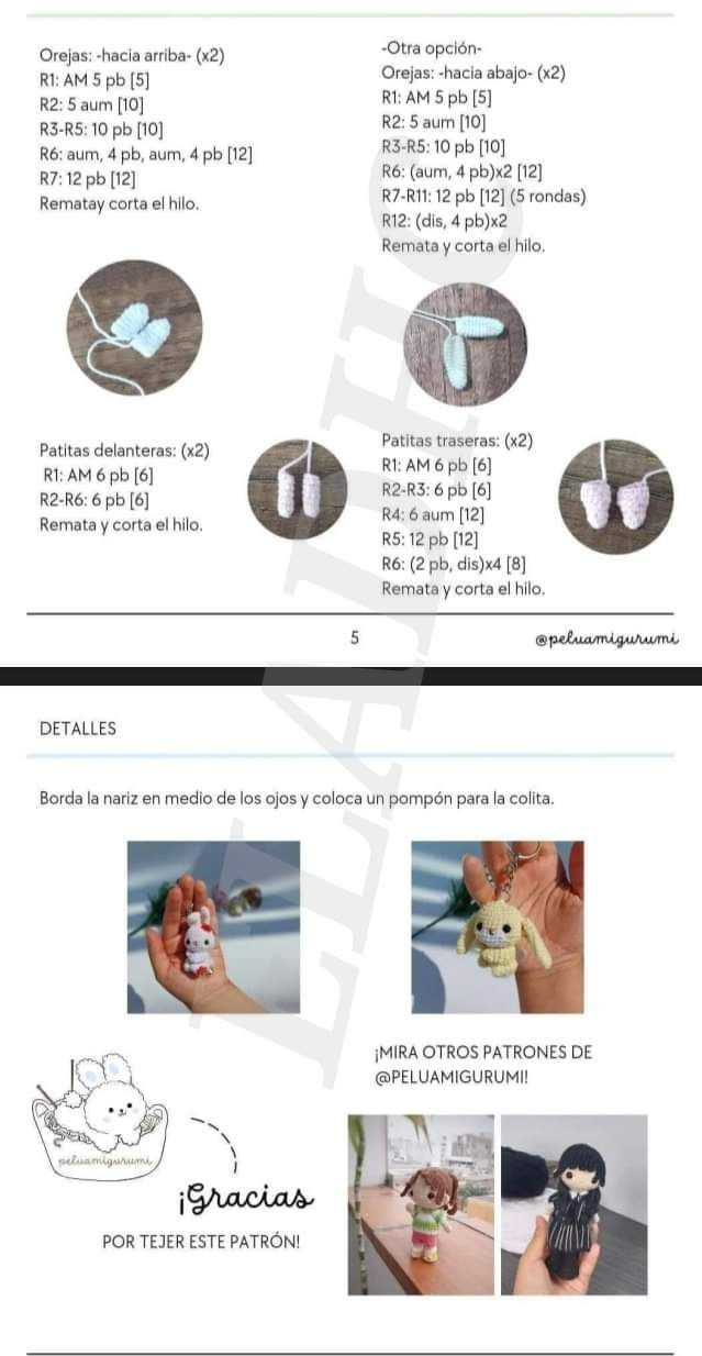 Patrón Gratis Conejitos Año Nuevo 2023 Amigurumi