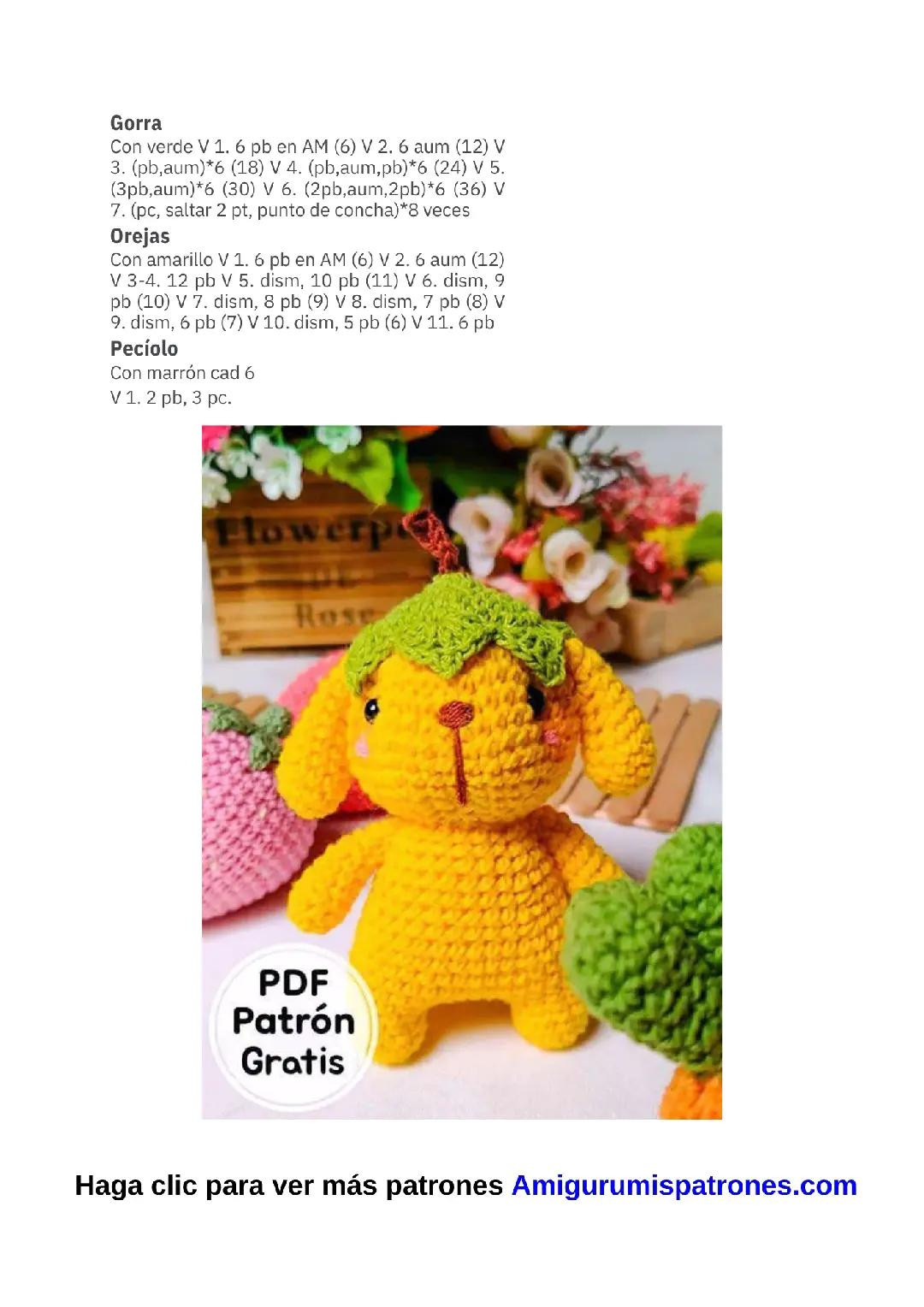 Patron Gratis Conejo Kawaii Amigurumi PDF: Tutorial Paso a Paso Móc Len