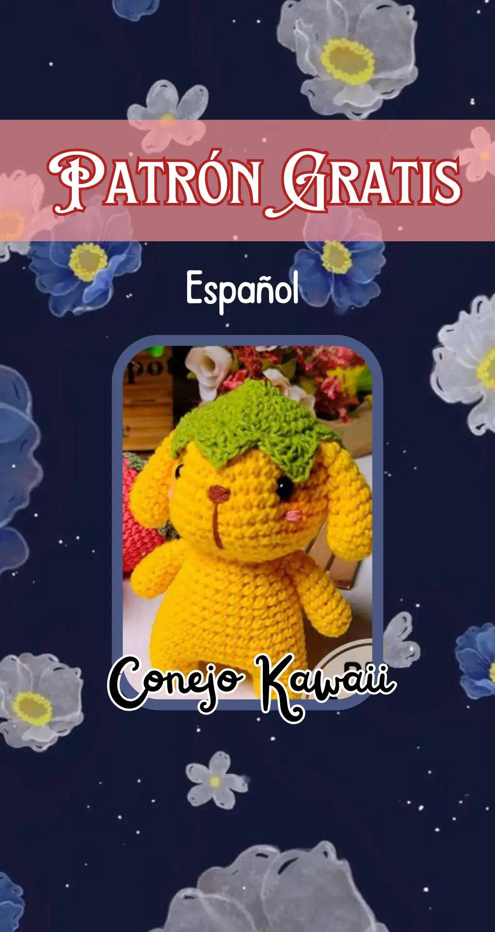 Patron Gratis Conejo Kawaii Amigurumi PDF: Tutorial Paso a Paso Móc Len