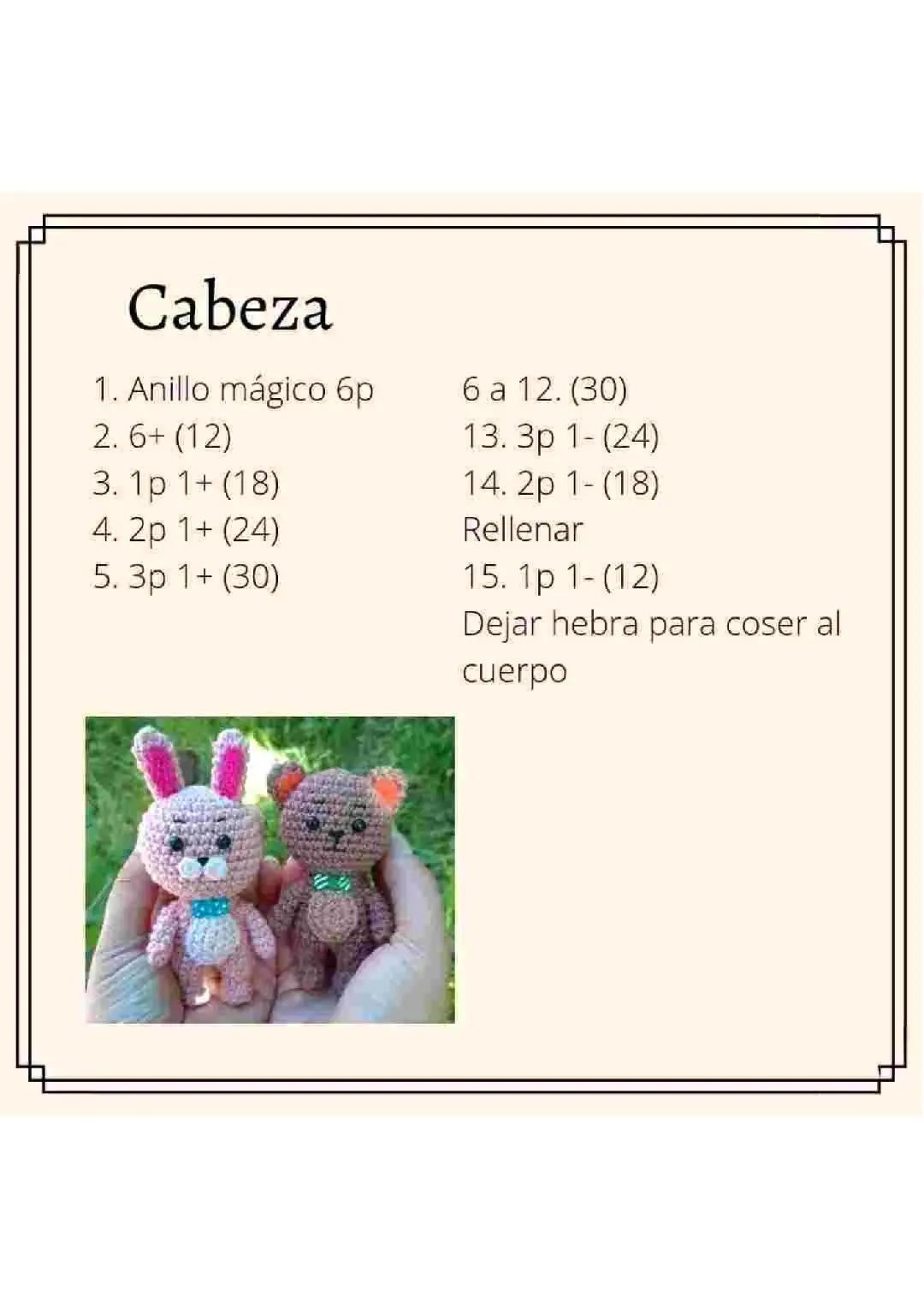 Patrón Gratis: Conejo Rosa y Oso Café Amigurumi