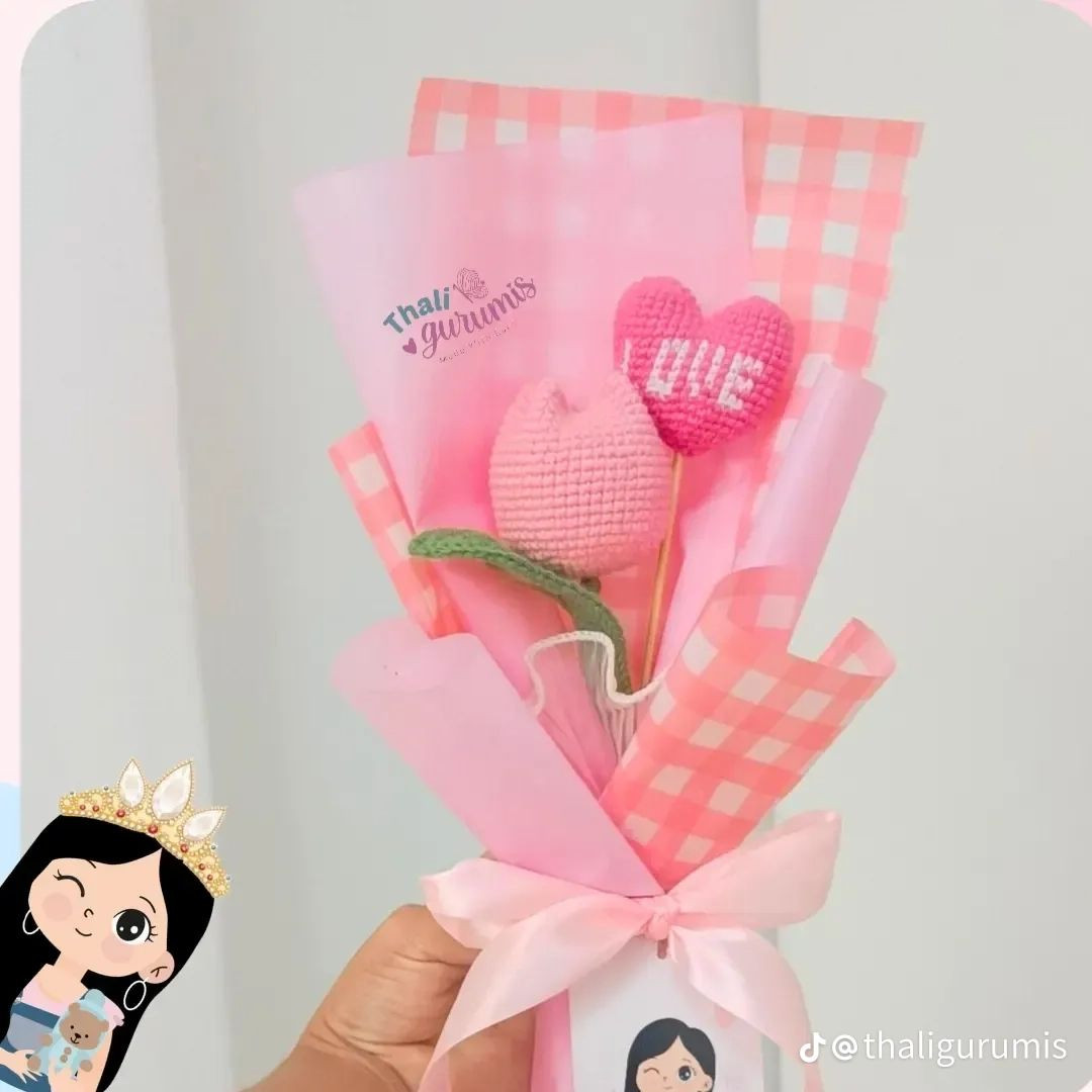 Patrón gratis Corazón love llavero amigurumi