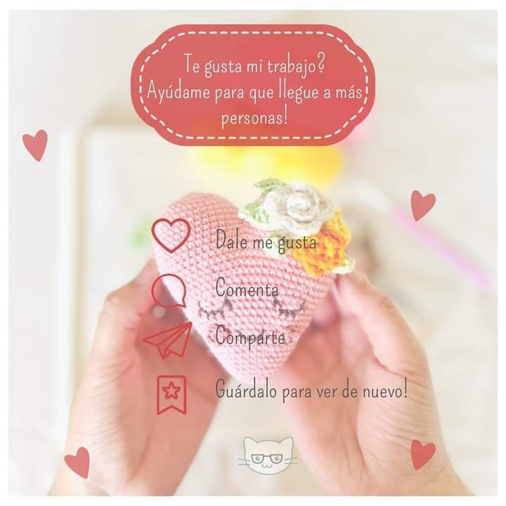 Patron gratis Corazoncito amigurumi San Valentin