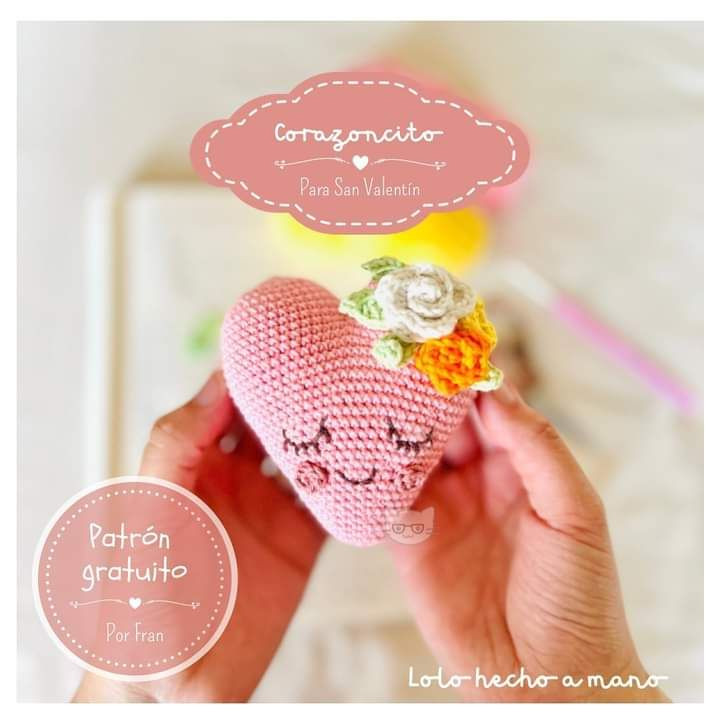 Patron gratis Corazoncito amigurumi San Valentin