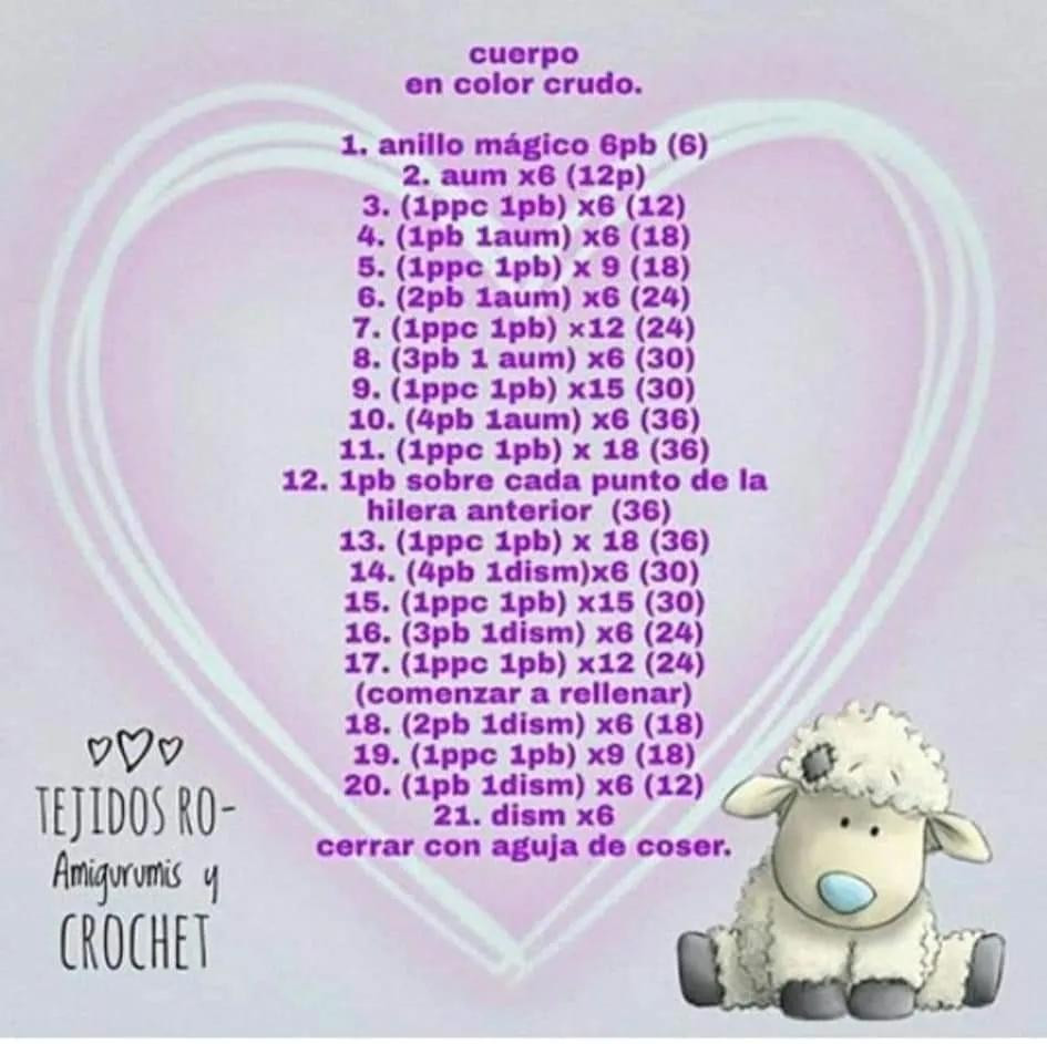 Patrón Gratis: Cordero Amigurumi Beige con Puntos Popcorn