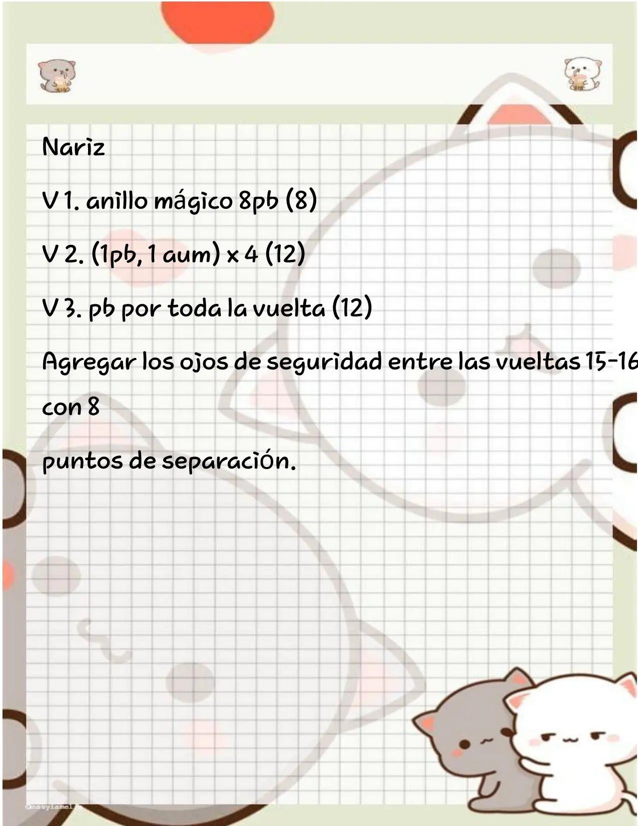 Patrón gratis de amigurumi Mario Bros con abreviaturas y instrucciones