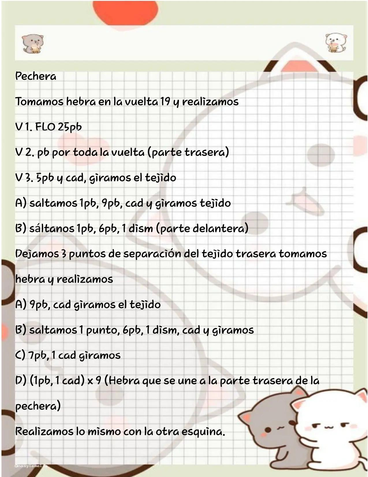 Patrón gratis de amigurumi Mario Bros con abreviaturas y instrucciones