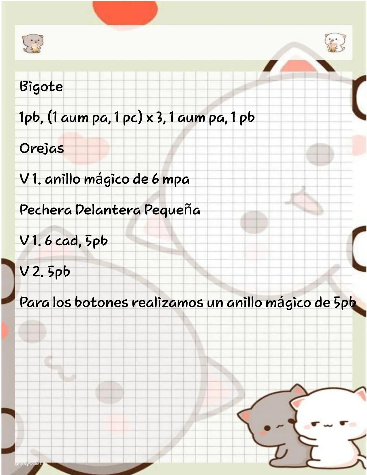 Patrón gratis de amigurumi Mario Bros con abreviaturas y instrucciones