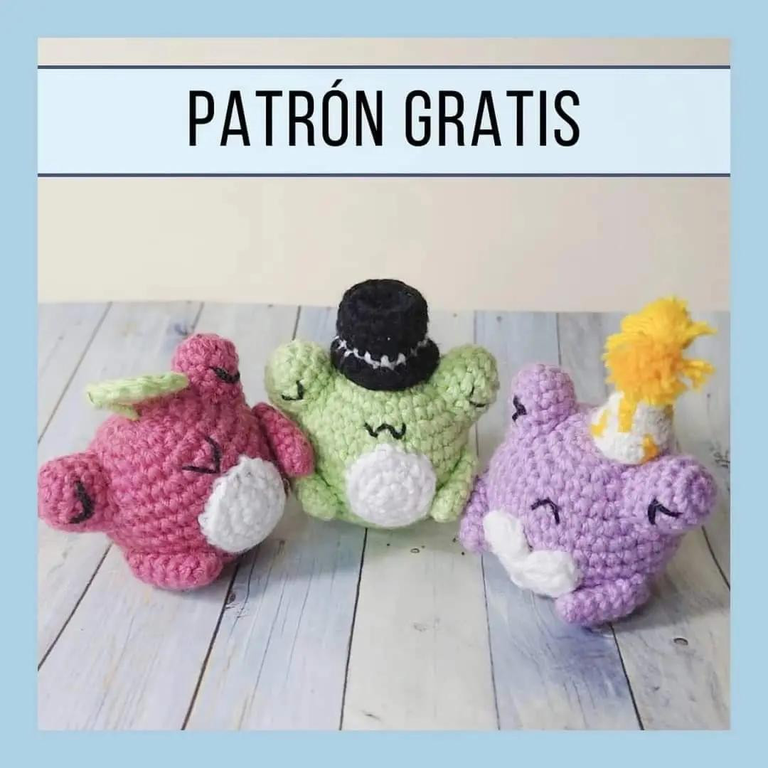Patrón gratis de amigurumi ranita verde con instrucciones