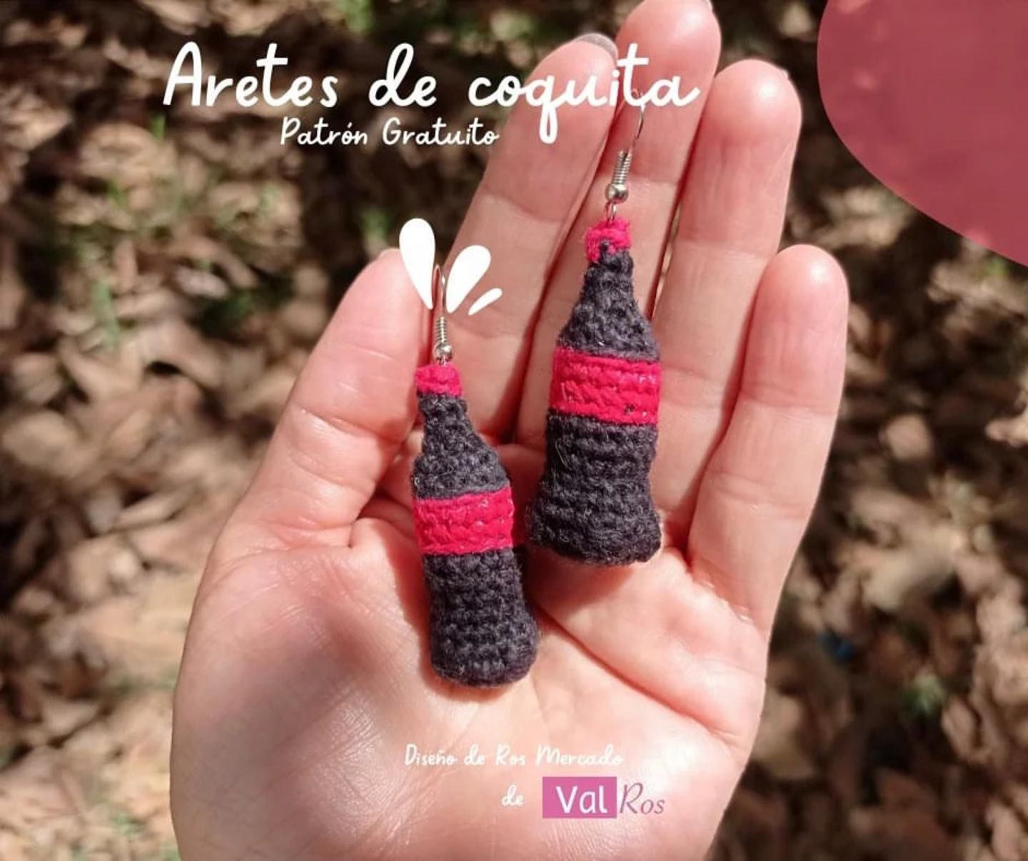 Patrón gratis de aretes de coquita en crochet