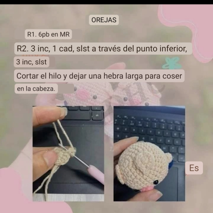 Patrón gratis de cerditos amigurumi con overol y vestido