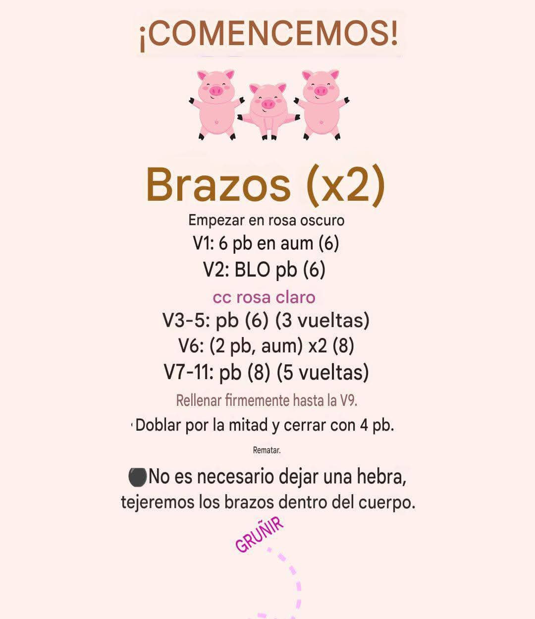 Patrón gratis de cerdo karateca amigurumi