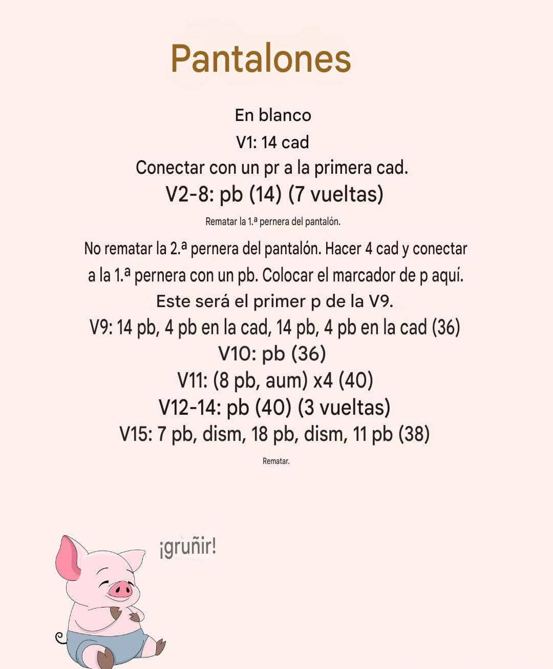 Patrón gratis de cerdo karateca amigurumi