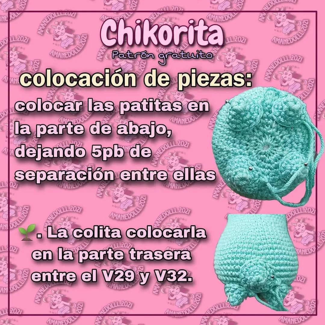 Patrón gratis de Chikorita Pokémon: Búp bê amigurumi màu xanh lá, hướng dẫn chi tiết từng bước và danh sách nguyên liệu