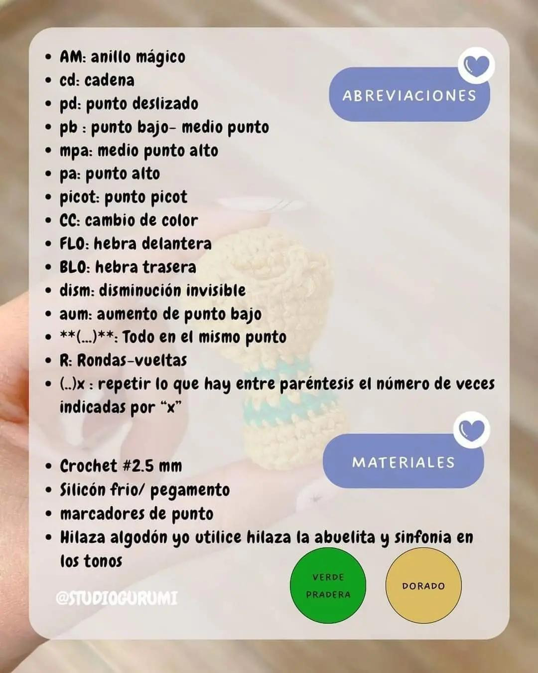 Patrón gratis de Copa del Mundo en amigurumi, sin coser, con instrucciones paso a paso y materiales