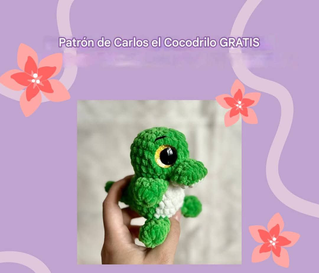 Patrón Gratis de Crochet: Carlos el Cocodrilo Amigurumi Verde
