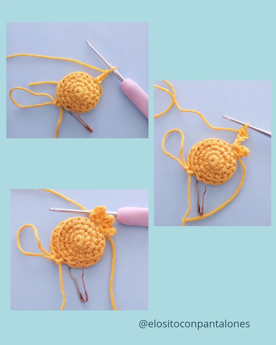 Patrón gratis de crochet para hacer un imán pollito amarillo