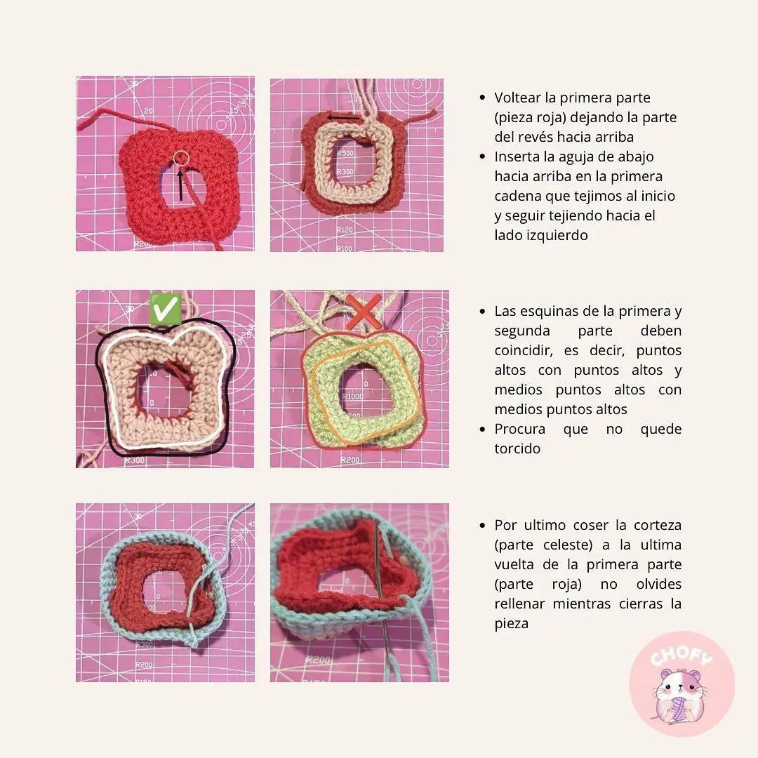 Patrón gratis de crochet para hacer un pato amigurumi con pan, Duck Wichito