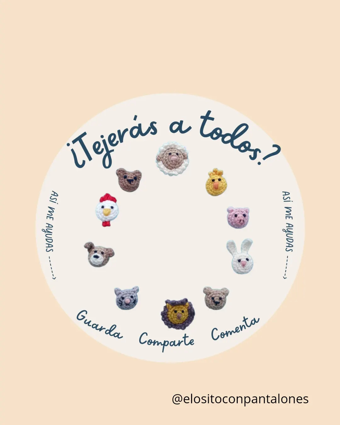 Patrón gratis de imán crochet conejito blanco con orejas rosas