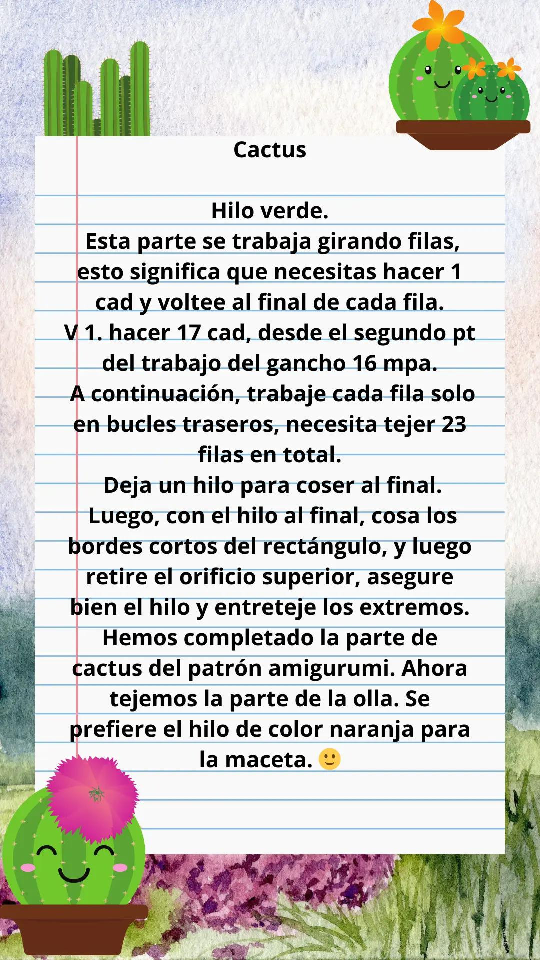 Patrón Gratis de Llavero Cactus Amigurumi con Maceta